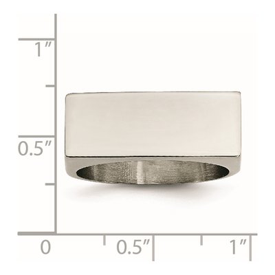 Men's Stainless Steel Signet Ring – view 8