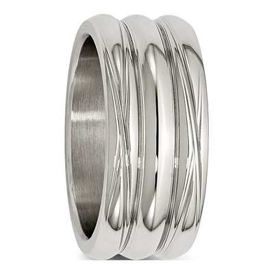 Stainless Steel 10mm Grooved Band – view 6