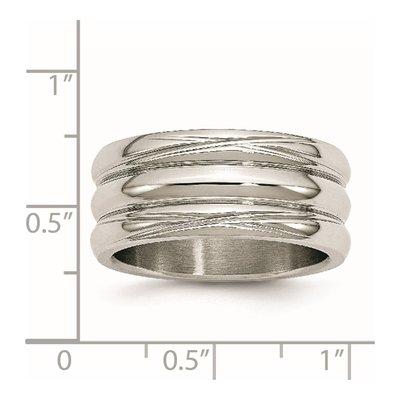 Stainless Steel 10mm Grooved Band – view 8