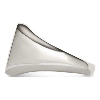 Men's Stainless Steel Oval Signet Ring – view 4