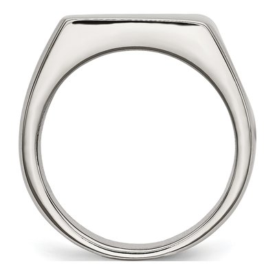 Men's Stainless Steel Signet Ring – view 3