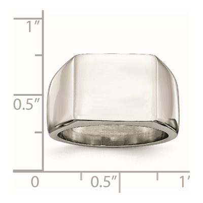 Men's Stainless Steel Signet Ring – view 7