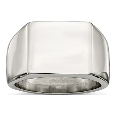 Men's Stainless Steel Signet Ring