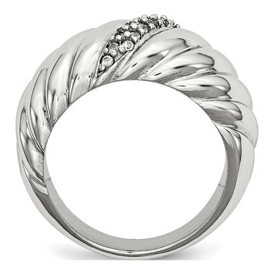 Stainless Steel CZ Ring – view 3