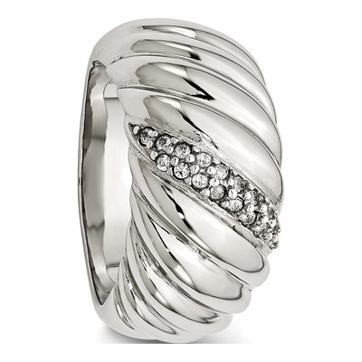 Stainless Steel CZ Ring – view 6