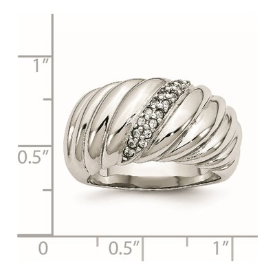 Stainless Steel CZ Ring – view 8