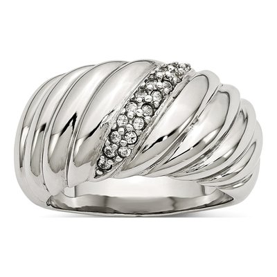 Stainless Steel CZ Ring