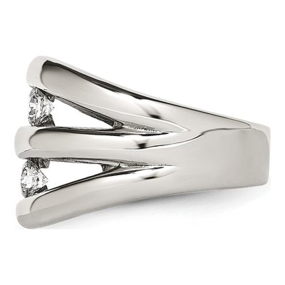 Stainless Steel CZ Ring – view 4