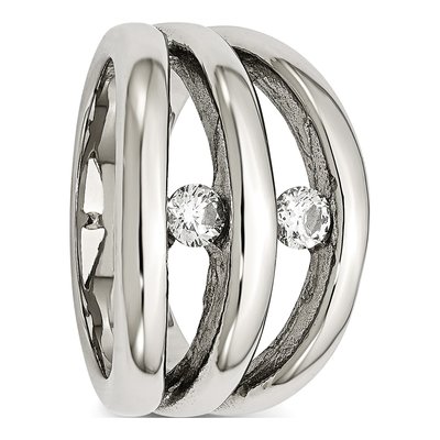 Stainless Steel CZ Ring – view 6