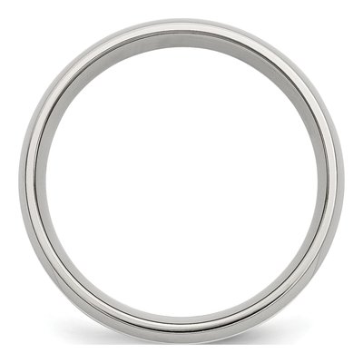 Stainless Steel & Sterling Silver 6mm Inlay Wedding Band – view 5