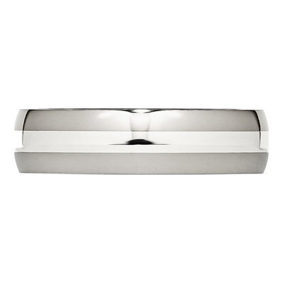 Stainless Steel & Sterling Silver 6mm Inlay Wedding Band – view 6