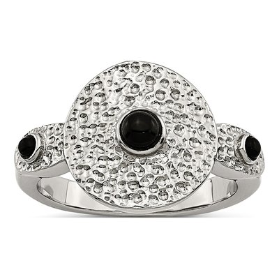Stainless Steel Onyx Ring