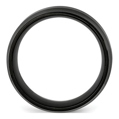 Black Stainless Steel 12mm Black Wedding Band – view 3
