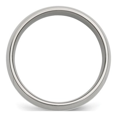 Stainless Steel & Sterling Silver 8mm Comfort-Fit Wedding Band – view 5