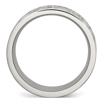 Stainless Steel CZ Wedding Band – view 2