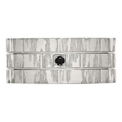 Stainless Steel CZ Wedding Band – view 4
