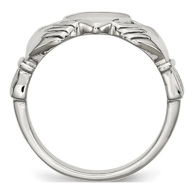 Stainless Steel Claddagh Ring – view 3