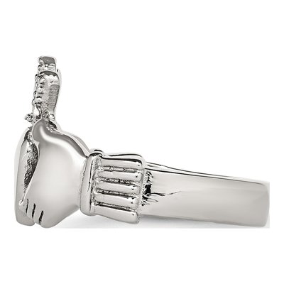 Stainless Steel Claddagh Ring – view 4