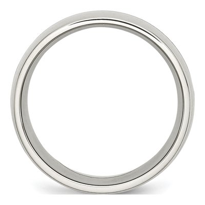 Stainless Steel 9mm Ceramic Inlay Wedding Band – view 3