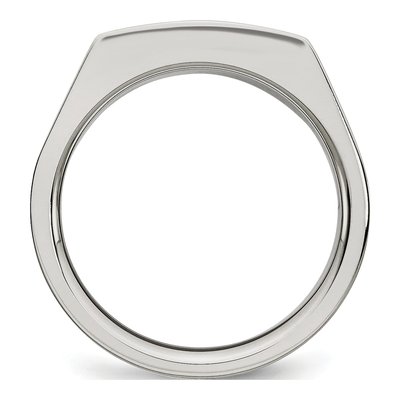 Men's Stainless Steel CZ Ring – view 3
