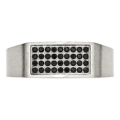 Men's Stainless Steel CZ Ring – view 5