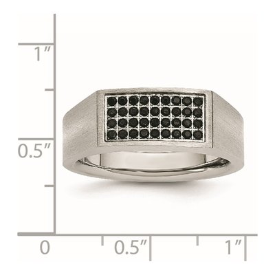 Men's Stainless Steel CZ Ring – view 8