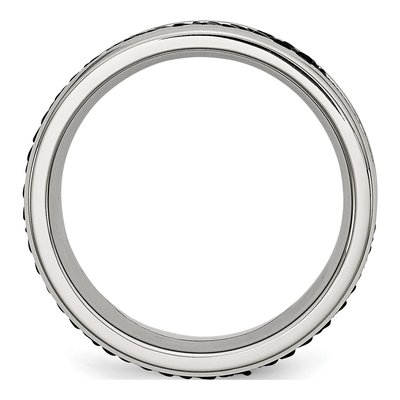 Stainless Steel 8mm Stingray Wedding Band – view 3