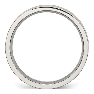 Stainless Steel 5mm Flat Wedding Band – view 3