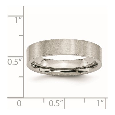 Stainless Steel 5mm Flat Wedding Band – view 7