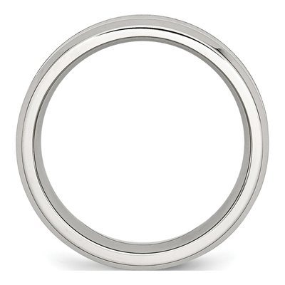 Stainless Steel 8mm Koa Wood Inlay Comfort-Fit Wedding Band – view 3