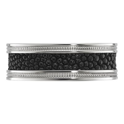 Stainless Steel 8mm Stingray Wedding Band – view 3