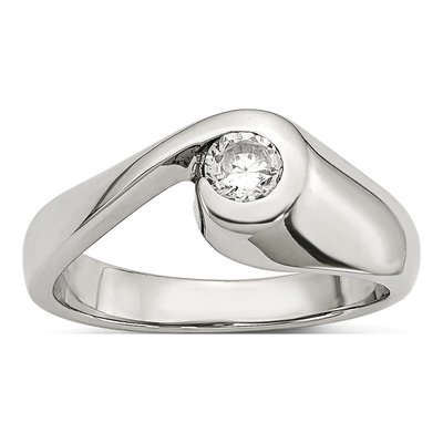Stainless Steel CZ Ring