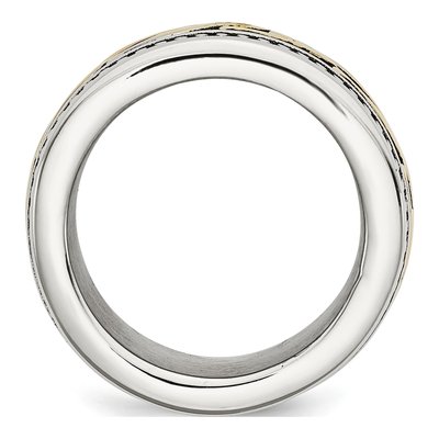 Stainless Steel 13.25mm IP Wedding Band – view 3