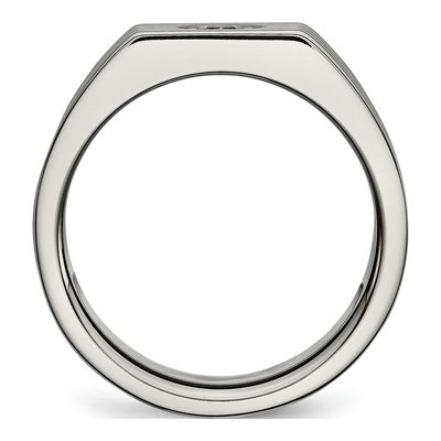Men's Stainless Steel CZ Ring – view 3