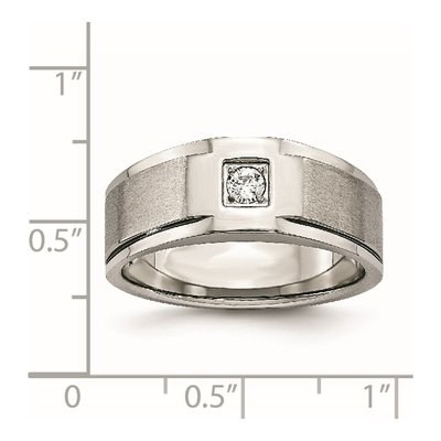 Men's Stainless Steel CZ Ring – view 7