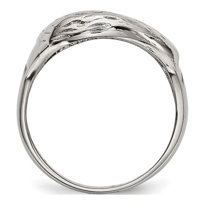Men's Stainless Steel Black Enamel Eagle Ring – view 3