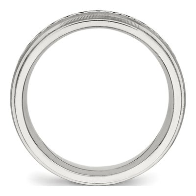 Stainless Steel 6.1mm Braid Wedding Band – view 2