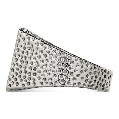 Men's Stainless Steel Black Enamel Cross Ring – view 4