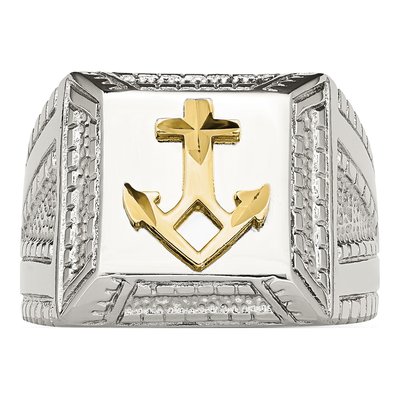 Men's Stainless Steel Anchor Ring – view 5
