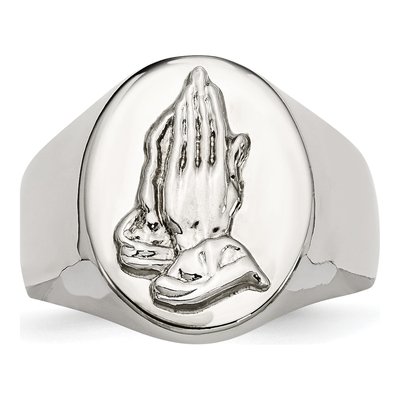 Men's Stainless Steel Praying Hands Ring – view 5