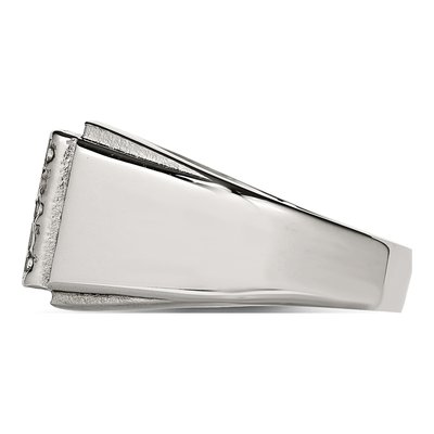 Men's Stainless Steel CZ DAD Ring – view 4