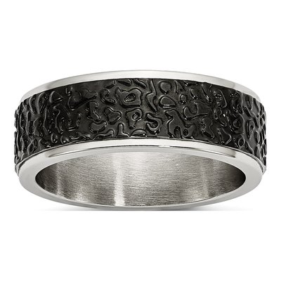 Black Stainless Steel Wedding Band