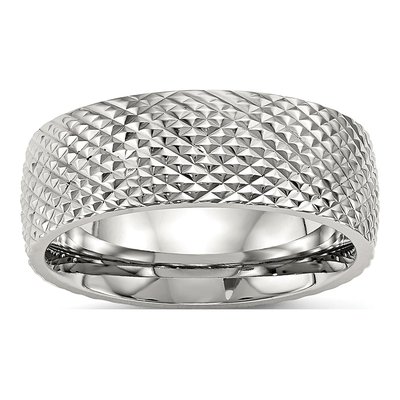 Stainless Steel 8mm Wedding Band