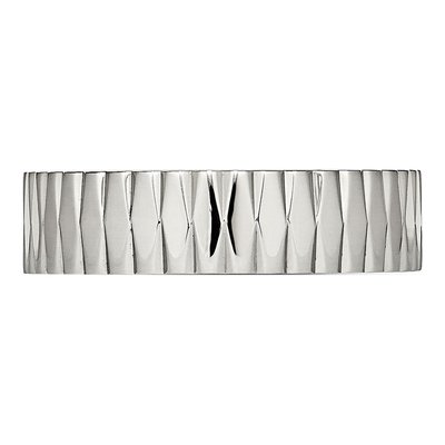 Stainless Steel 6mm Textured Wedding Band – view 3
