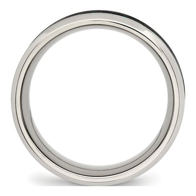 Stainless Steel 8mm Carbon Fiber Wedding Band – view 3