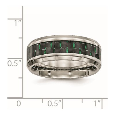 Stainless Steel 8mm Carbon Fiber Wedding Band – view 7
