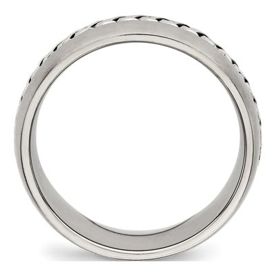 Stainless Steel 8mm Braided Wedding Band – view 2