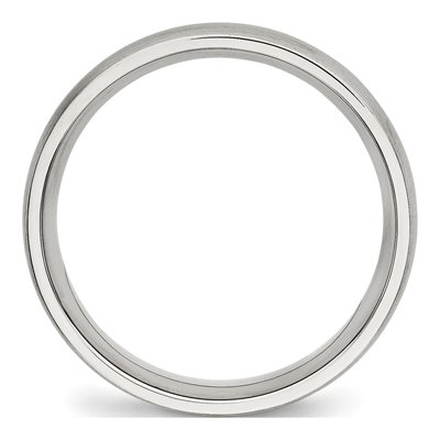 Stainless Steel CZ Wedding Band – view 3