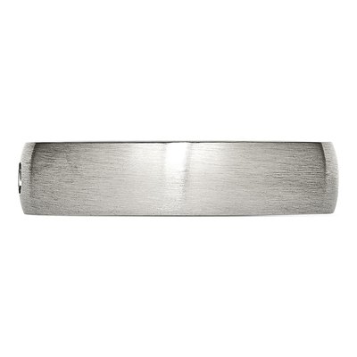 Stainless Steel CZ Wedding Band – view 4
