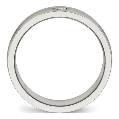 Stainless Steel CZ Wedding Band – view 3